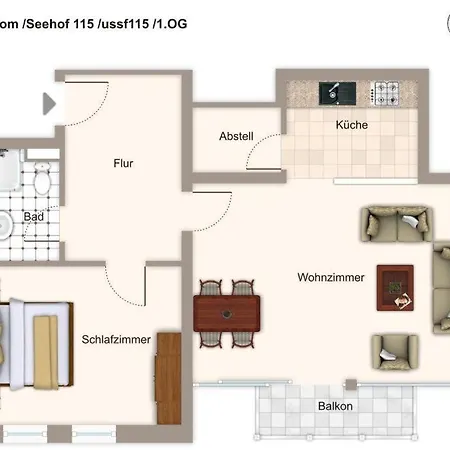 アパート Seehof Seehof 115 ゼーバート・ヘリングスドルフ
