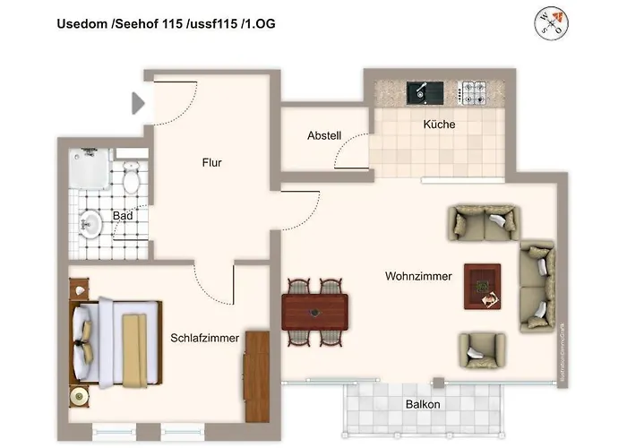 Daire Seehof Seehof 115 Heringsdorf